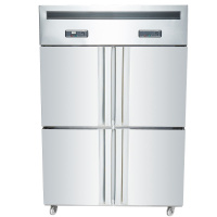 可耐(kenai) 四门厨房柜(双温) 家用商用立式四门厨房冰箱冰柜 商用冷藏冷冻保鲜对开门厨房柜不锈钢