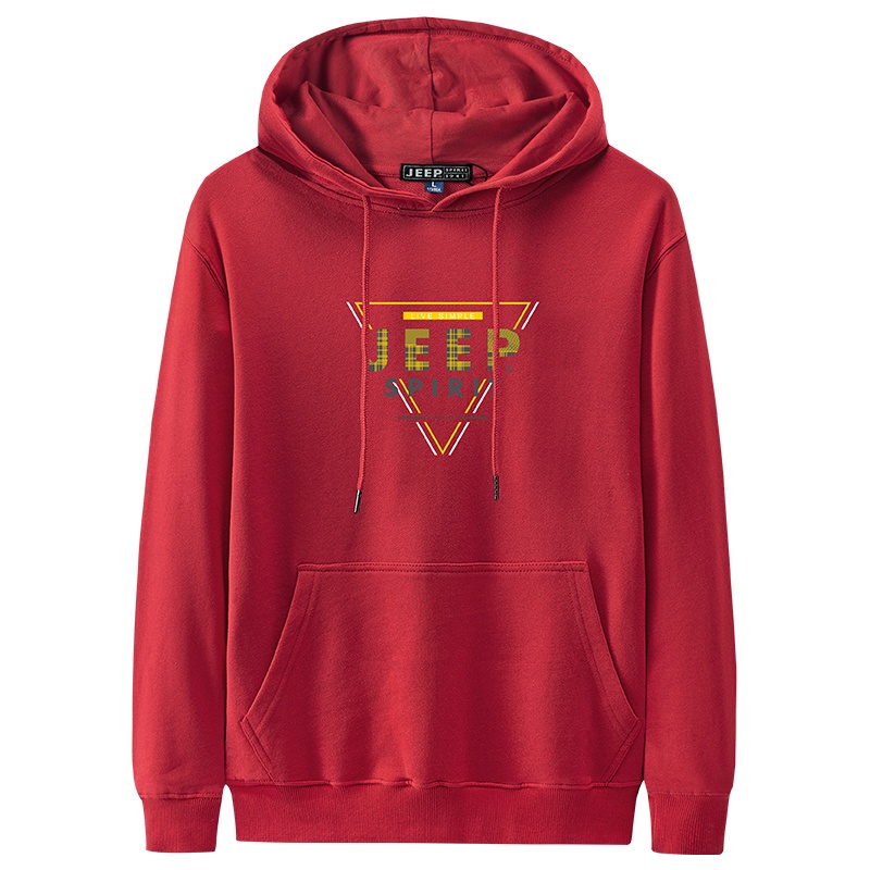 JEEP SPIRIT吉普卫衣男2021秋季新款宽松百搭慵懒风学生印花连帽男士卫衣