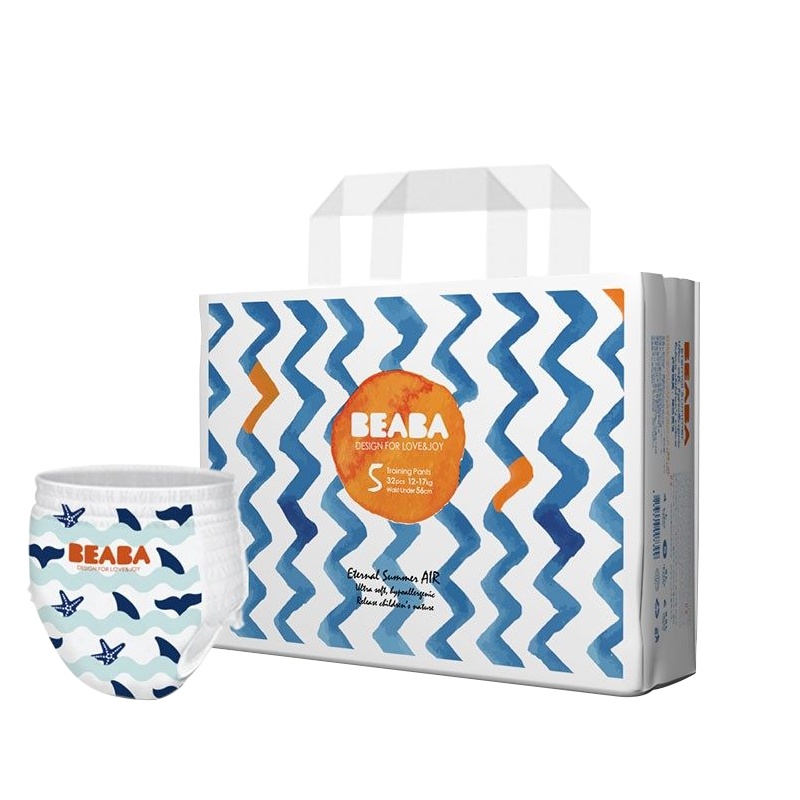 [详情抢大额券]碧芭宝贝BEABA婴儿盛夏光年系列拉拉裤XL32片超薄柔软尿不湿 12-17kg