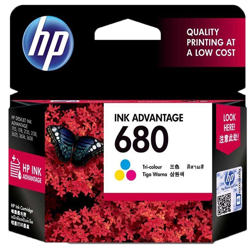 惠普 F6V26AA 680 彩色墨盒 (适用HP 5078 5088 2138 3638 3636 3838等)