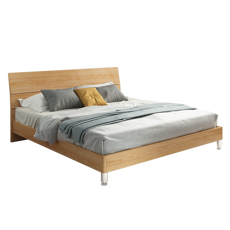 A家家具简约床1.8米1.5北欧原木卧室现代双人床Y3A0125