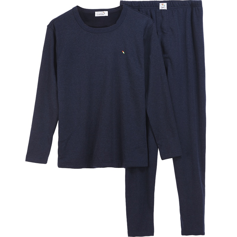 花雨伞绵羊毛耐寒加绒加厚男士保暖内衣套装AP83414