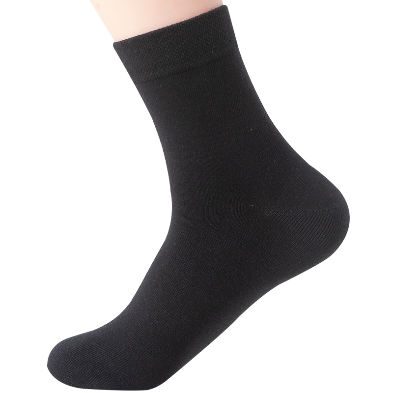 浪莎LangSha袜子男士加大码秋冬厚款中筒精梳棉特大码商务休闲袜2双