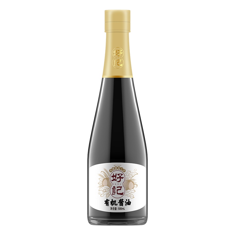 好记 木桶酿造180天有机酱油500ml 家用点蘸 凉拌 炒菜 炖煮 特级有机酿造酱油