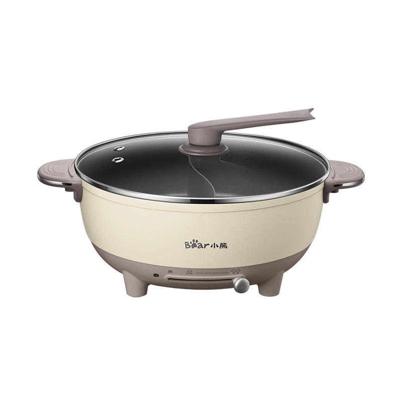 小熊电火锅 鸳鸯锅 火锅锅 多功能电锅一体 家用宿舍火锅锅具电热煮面料理涮锅烤肉锅 DHG-B60R6