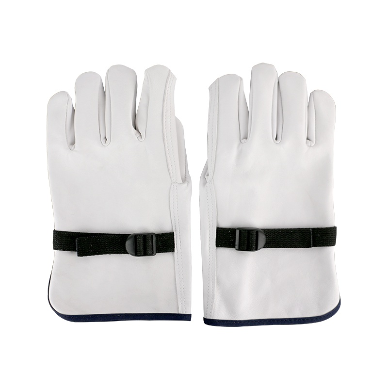 双安 羊皮保护手套 搭配乳胶绝缘手套 耐磨工作手套 白色