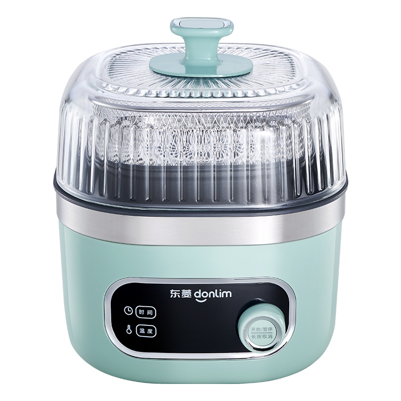 东菱(DonLim)空气炸锅家用多功能大容量 智能可视无油烹饪 全自动薯条机电炸锅DL-7711薄荷绿标配+深锅