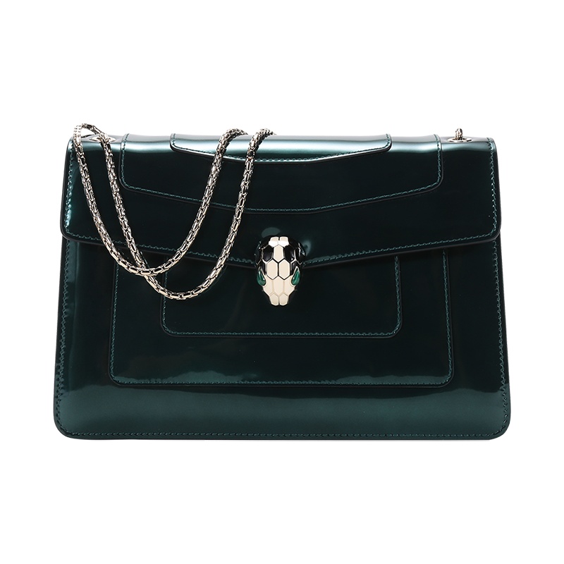 宝格丽 BVLGARI 女士 SERPENTI FOREVER系列金属质感牛皮蛇头扣手提单肩包链条包283535