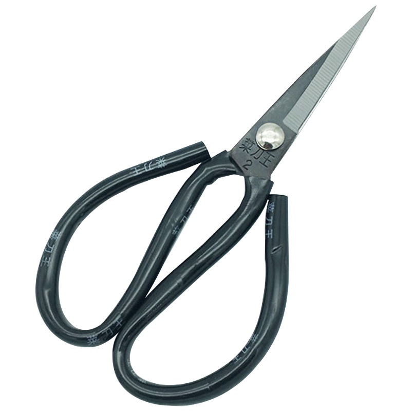 冰禹 SNyl-592 工业剪刀(菜刀王A1)菜刀王打包剪刀 黑塑柄碳钢皮革剪刀 不锈钢尖头剪子 3把