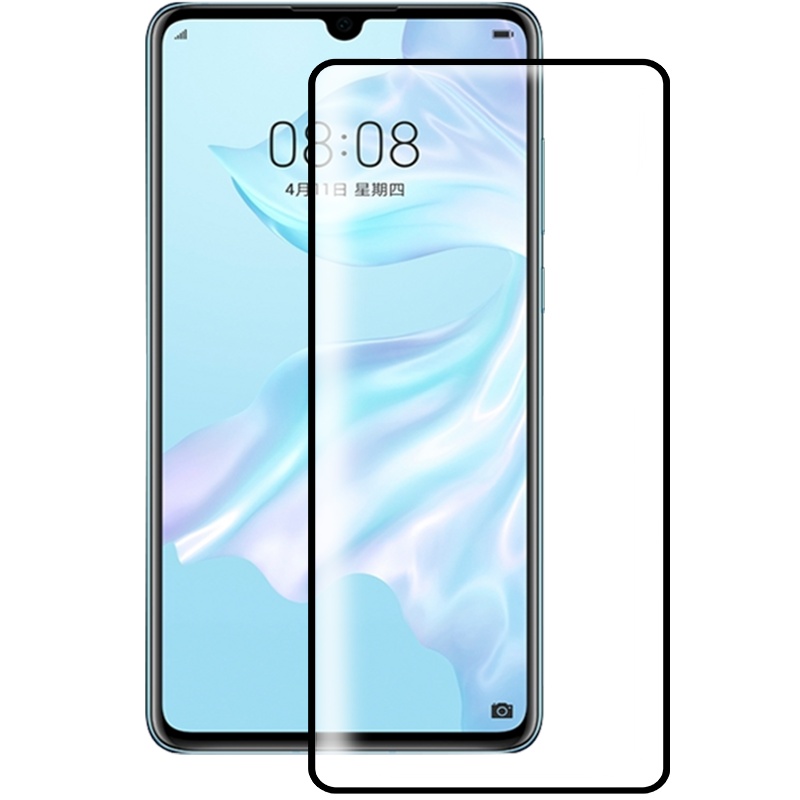 华为P30 PRO全胶钢化膜 P30手机膜全屏覆盖曲面贴膜 防指纹防摔防爆手机膜 含贴膜器