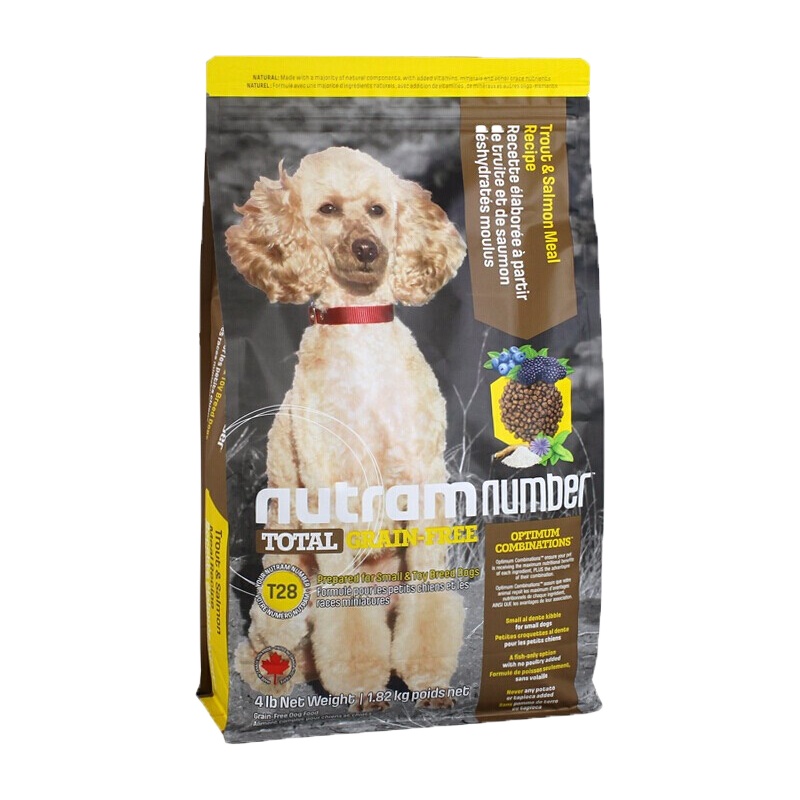 【小包暂无】加拿大纽顿进口狗粮T28无谷三文鱼幼犬成犬通用粮 三文鱼全期狗粮