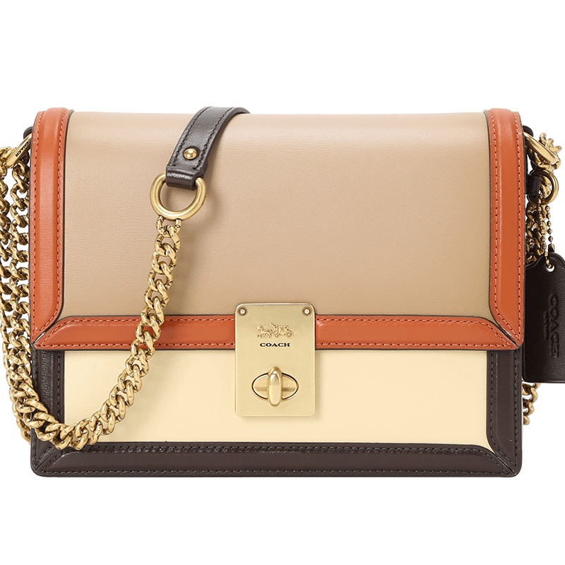 COACH HUTTON 女士单肩包 拼色 21.5*16.5*6CM