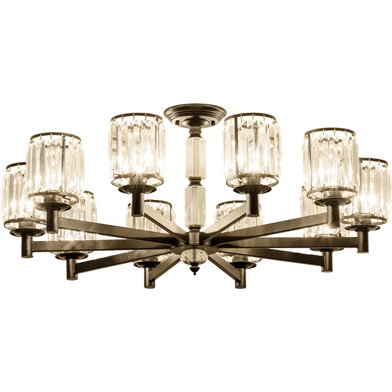 2022年别墅灯饰美式水晶客厅灯古达吊灯轻奢现代大气餐厅卧室简约灯具