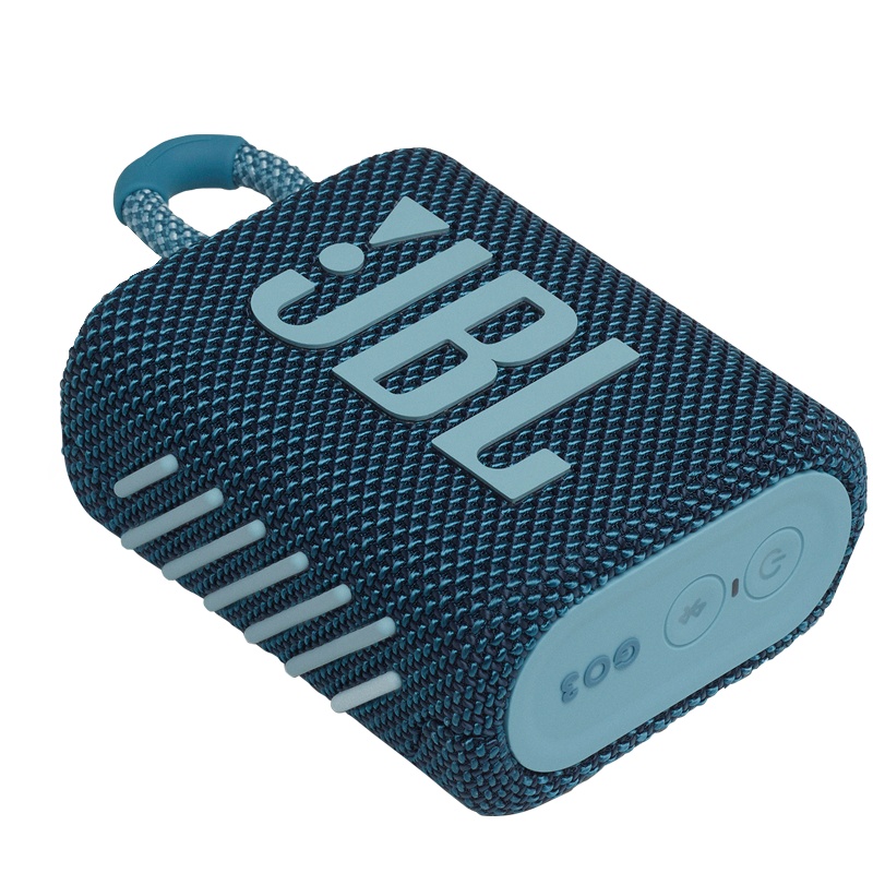 JBL GO3 音乐金砖三代 便携式蓝牙音箱 低音炮 户外音箱 迷你小音响 快速充电长续航 防水防尘设计 蓝色