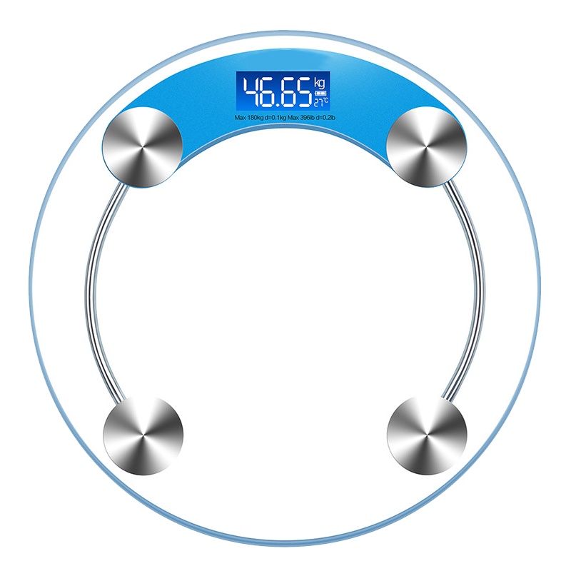 [电池款]金妙智能体重秤 智能健康秤体重秤电子秤蓝色圆秤电池款