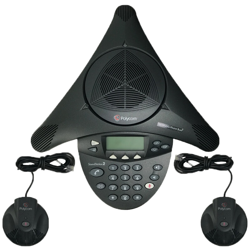 宝利通Polycom音视频会议终端电话机SoundStation 2EX扩展型 视频全向麦克风高保真扬声器 适用大型会议