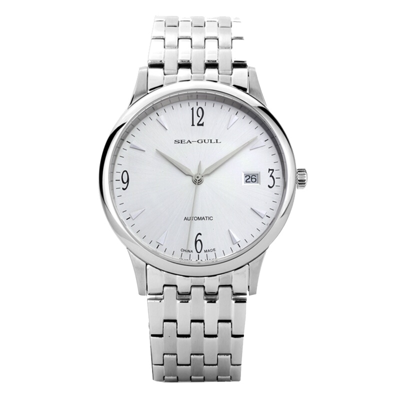 海鸥表(SEAGULL)手表 纤薄系列简约单历自动机械男表钢带 816.357