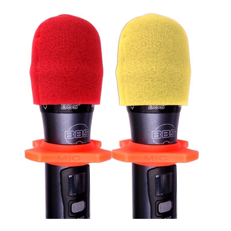 poddities无线话筒海绵套 U型O型海绵麦克风套KTV唱K 家庭聚会一次性防风防喷防尘罩新款话筒帽网罩