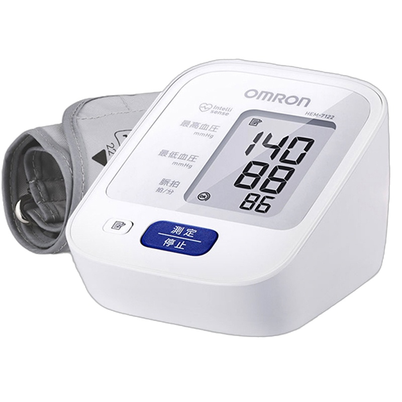 [30次记录]欧姆龙 电子血压测量仪 上臂式 HEM-7122 测量计全自动高精准家用血压 测量仪