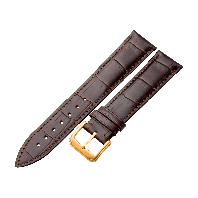 nasiR 西铁城华为手表watch2手表带男士休闲表带真皮小牛皮蝴蝶扣配件天梭力洛克美度卡西欧mm女款手表链钟表配件