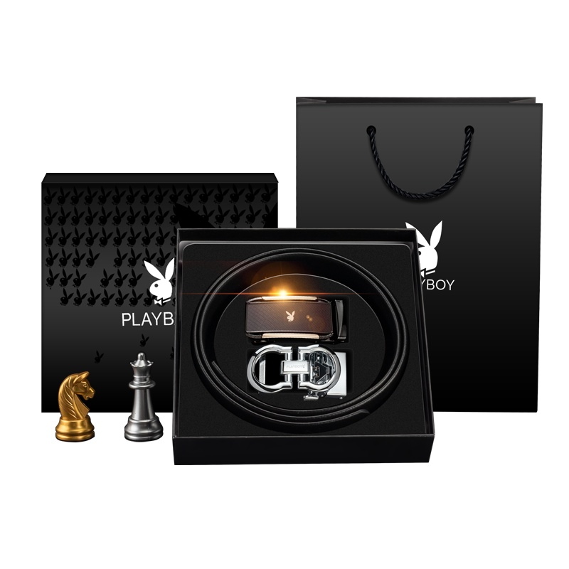 皮带男真皮自动扣纯牛皮裤带年轻人休闲腰带潮520礼物送男友礼盒