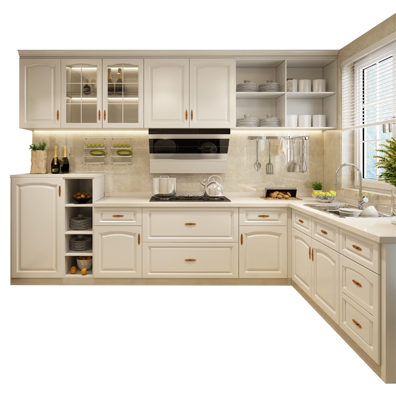 皮阿诺整体橱柜 定制厨房柜田园欧式全屋装修石英石台面厨柜定做预付金