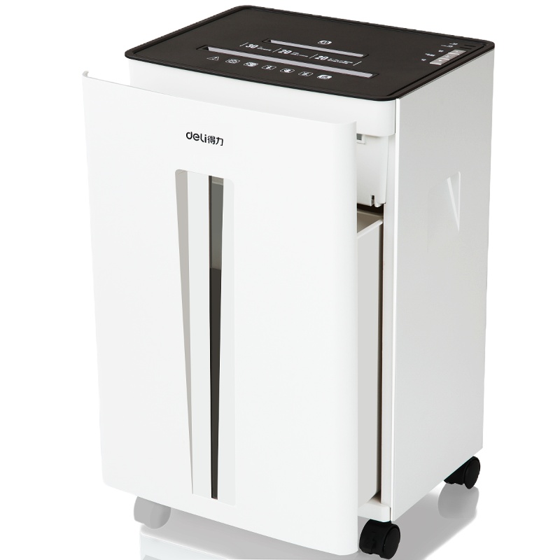 得力9916碎纸机办公保密粉碎机连续碎纸20分钟30L大容量大功率