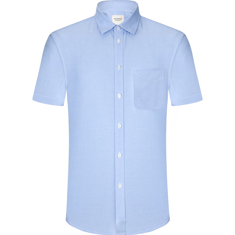 柒牌SEVEN男装短袖衬衫男2019夏季舒适牛津纺男士衬衣舒适型