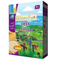 爷爷的农场 婴幼儿宝宝辅食米粉米糊 营养铁锌钙DHA多种谷物混合水果米粉 200g/盒