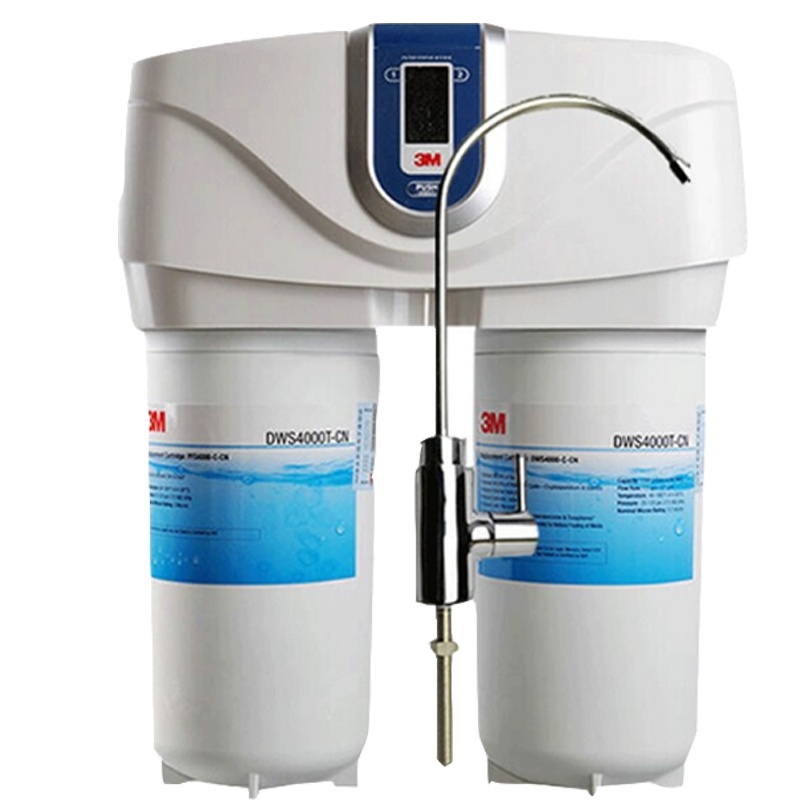 3M净水器DWS4000T-CN智能提醒家用厨房直饮机净水机自来水滤水器过滤器 厨下直饮水保留矿物质 官方标配