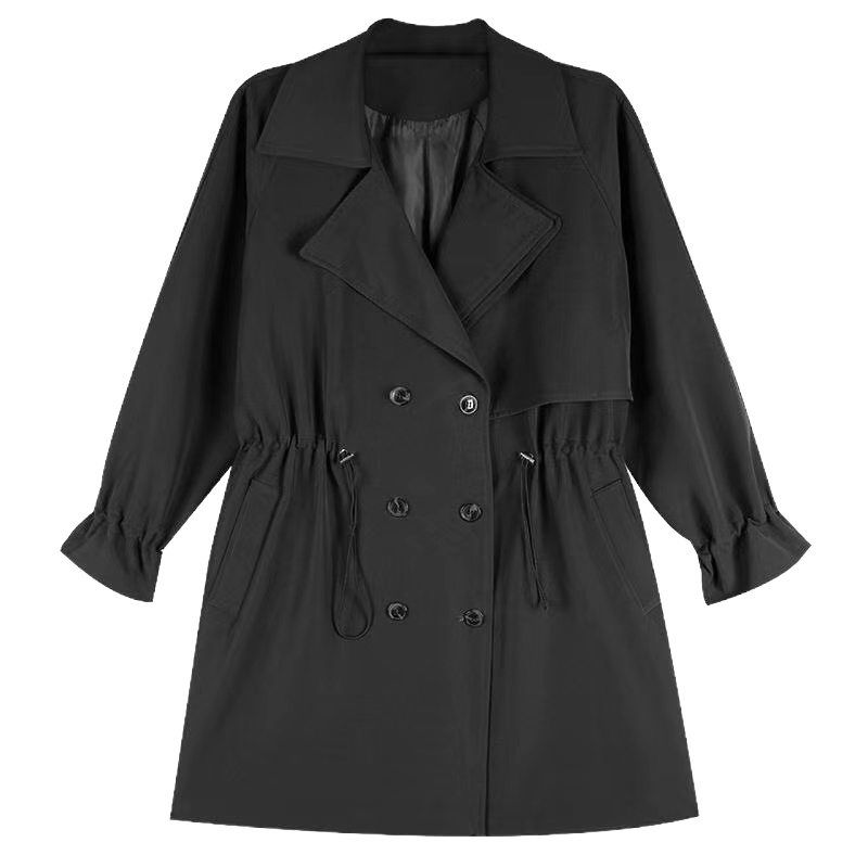 预售3天发货 有里布风衣女中长款春秋新款大衣韩版百搭宽松西装领休闲外套