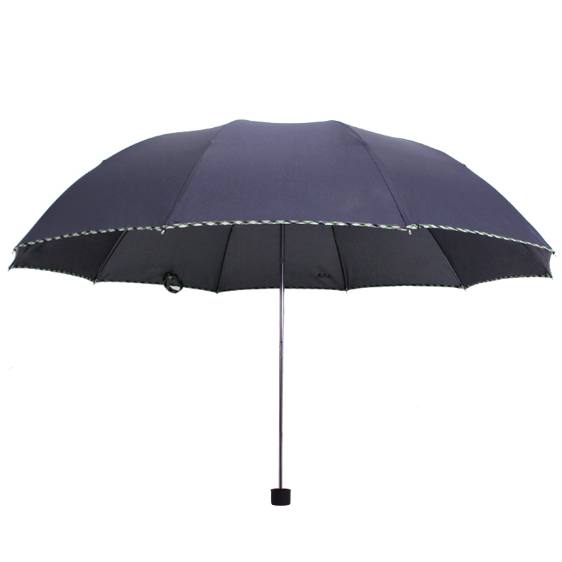 天堂伞3311E碰超大雨伞折叠晴雨两用伞三折防晒防紫外线遮阳伞太阳伞男女加大加固强力拒水一甩干商务晴雨伞 包边丝印定制