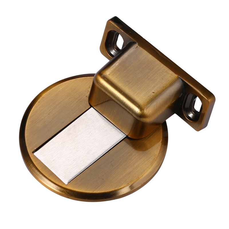 海斯迪克 gnjz-319 免打孔锌合金磁性地吸 隐形门吸 五金门窗配件门挡门碰 黄铜色