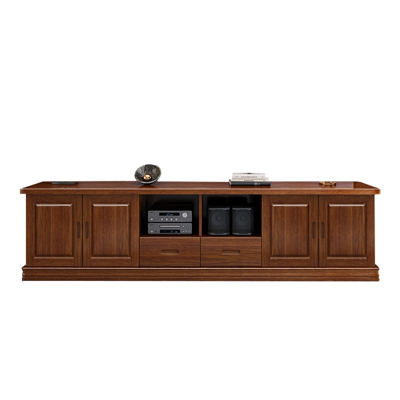 月影梳桐胡桃木电视柜北欧小户型简约客厅卧室储物地柜影视柜茶几柜全实木