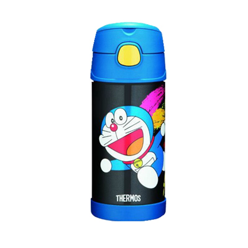 膳魔师THERMOS 儿童 保温用品 保温吸管杯小孩学饮杯婴儿训练杯宝宝便携防漏不锈钢水杯 F4013 DRM001