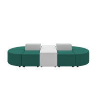 双面异形创意办公沙发布艺休闲背靠背酒店幼儿园银行医院服装婚纱店商务等候区三人位商场客户休息区沙发定制