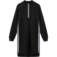 拉夏贝尔Puella秋季女装新款韩版撞色显瘦印花连衣裙女20011280