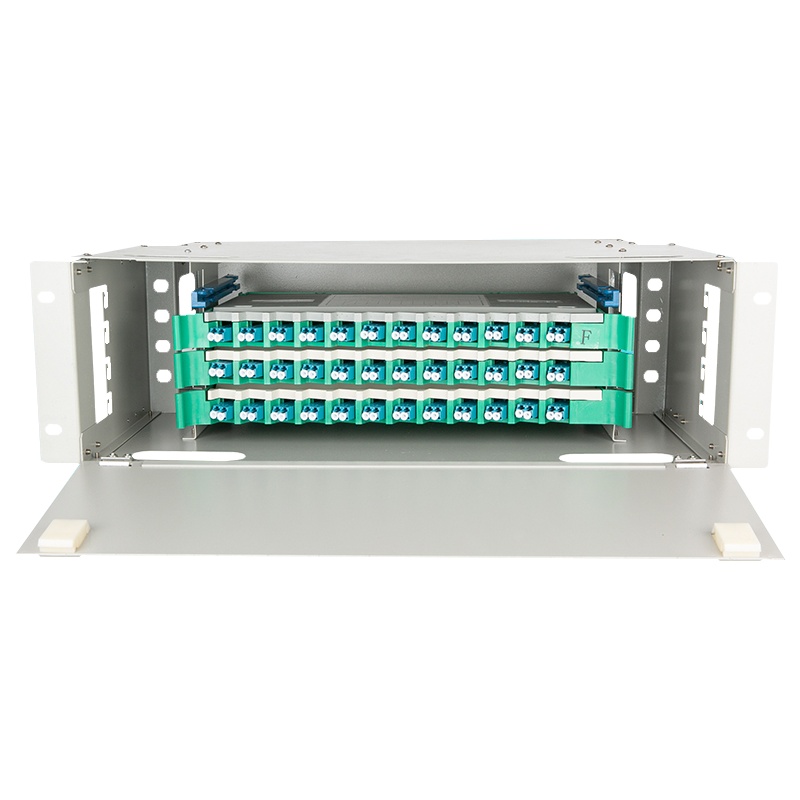 千天(QANTOP)ODF光纤配线架配线柜单元箱空箱单模熔纤机柜熔接盘终端盒 72芯满配LC单模 QT-ODF020