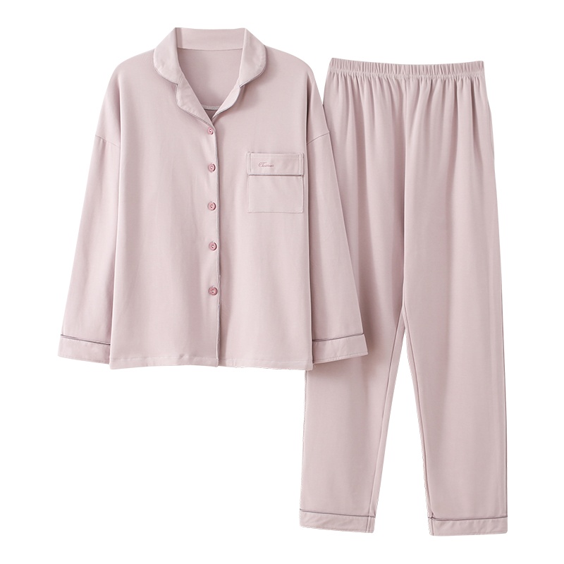 南极人男士女士睡衣男女秋冬季棉长袖开衫情侣大码全棉宽松家居服春秋套装