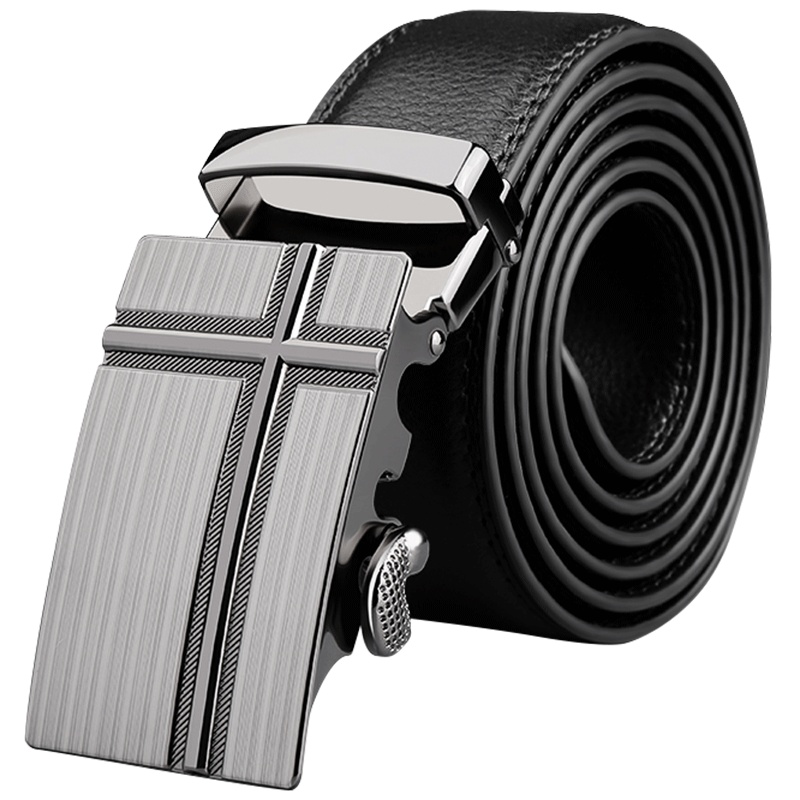 【顺丰配送】腰带裤带自动扣裤腰带青年礼物软面真皮男士皮带