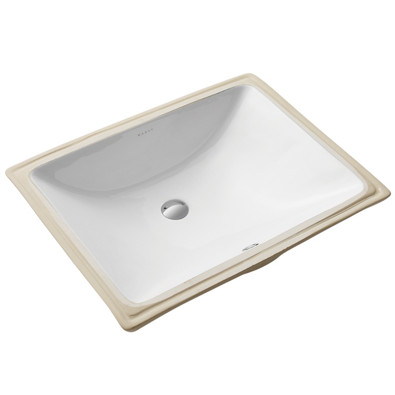 科勒旗下品牌KARAT卡丽卫浴台盆方形台下洗脸盆嵌入式洗手盆洗面盆洗手池 98855T-WK