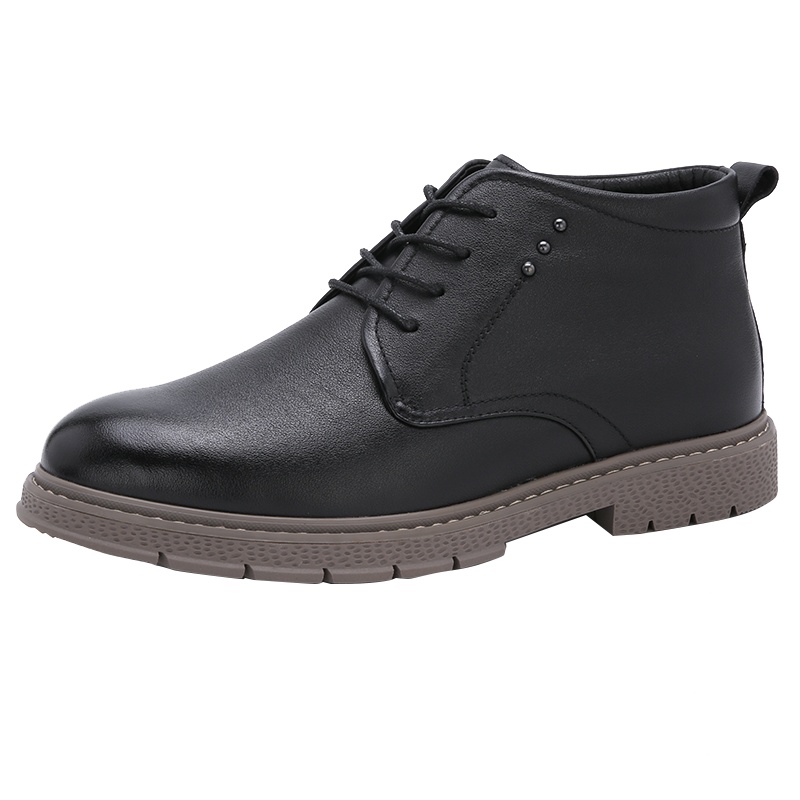 木林森雪地靴男鞋冬季皮毛一体保暖加绒加厚东北防水防滑抗寒高帮大棉鞋