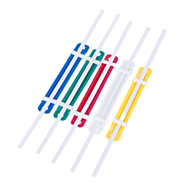 得力彩色塑料装订夹(80mm/50付) 5548(10盒装)