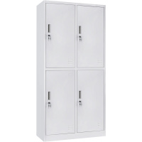 震海四门更衣柜储物柜鞋柜四开门员工存包柜钢制更衣柜衣柜 家用四门式衣柜