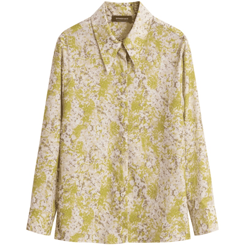 OtherMix粉花绿蔓衬衣2021年夏季新款韩版潮流宽松薄款衬衫上衣女