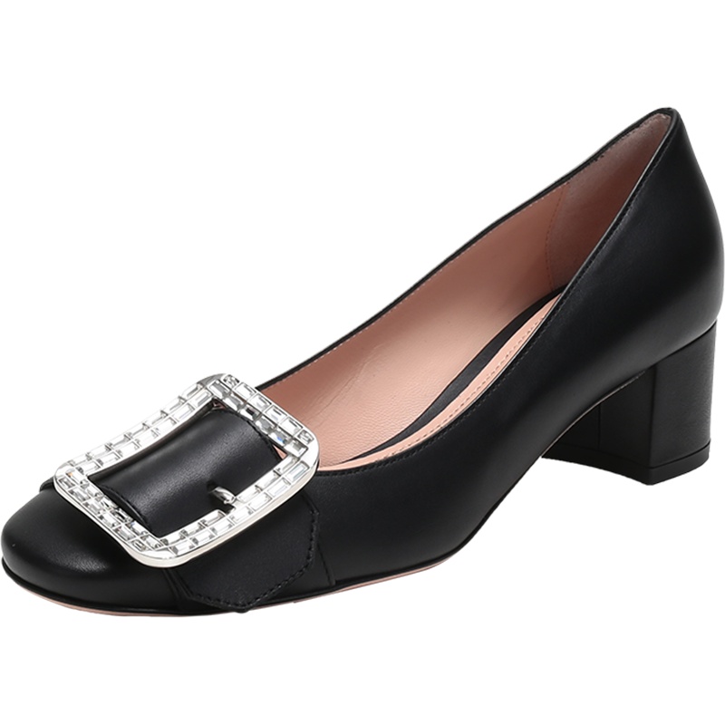 BALLY 巴利 女款牛皮浅口鞋中跟鞋 JACKIE 45 CRYSTAL