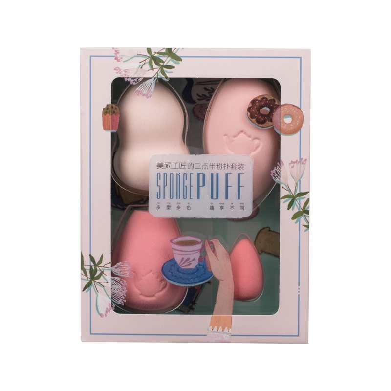 美丽工匠 三点半美妆蛋粉扑套装