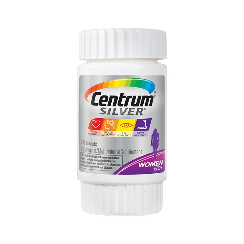 [保持身体年轻态]Centrum 善存 50+中老年女士银片复合维生素 100粒/瓶 美国进口 230克