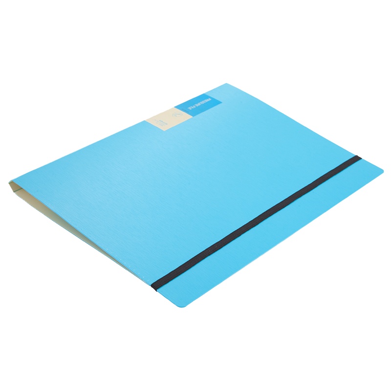 齐心(COMIX)长押夹蓝色 A4文件夹 时尚彩色强力夹长押夹A4轻便夹创意文件收纳夹