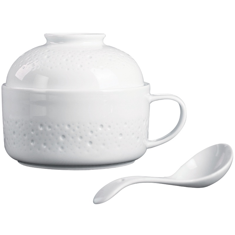 景德镇单人套碗套装泡面碗汤碗盖碗带勺餐具饭盒家用便携餐具套装